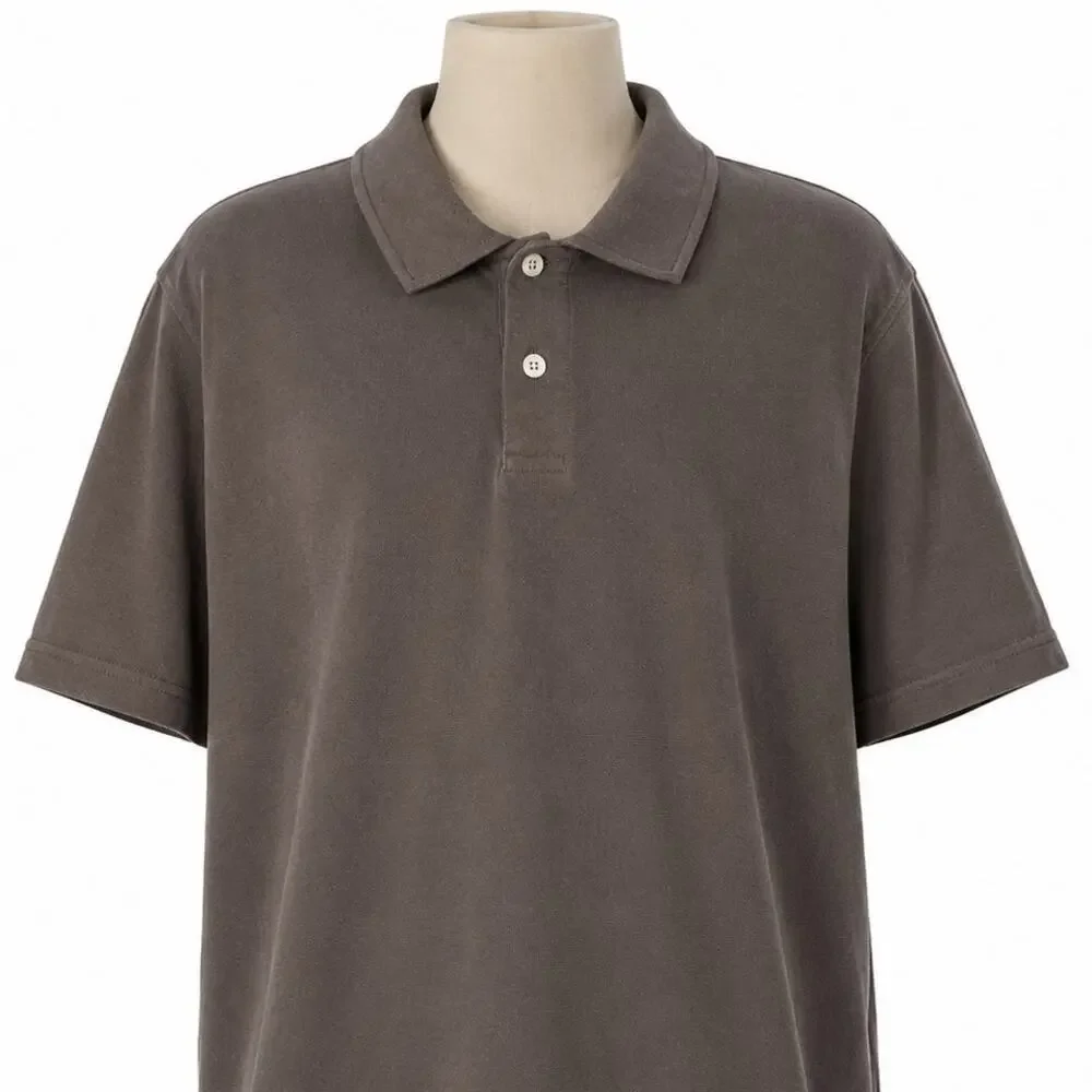 Sonoma Boys Gray Polo Shirt Medium Short Sleeve Super Soft Cotton Blend EUC
